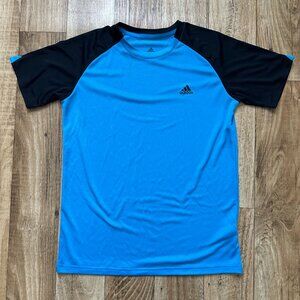 Adidas Climalite Blue & Black Short Sleeve Top